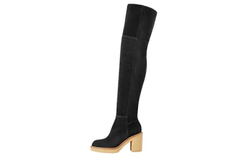 HERMES Dakota Knee high Boots Women's Black