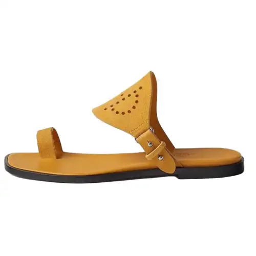 HERMES Hera Slide Slippers Women's Yellow