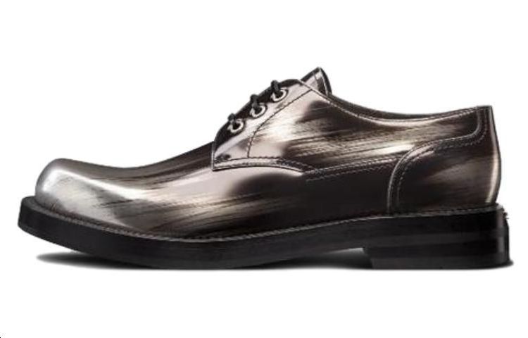 DIOR Carlo Leather Comfortable And Trendy Derby Shoes Men's Silver