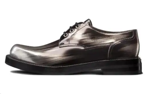 DIOR Carlo Leather Comfortable And Trendy Derby Shoes Men's Silver