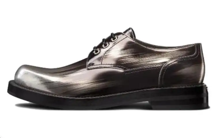 DIOR Carlo Leather Comfortable And Trendy Derby Shoes Men's Silver