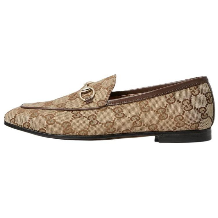 Женские лоферы Gucci Jordaan (коричневые)