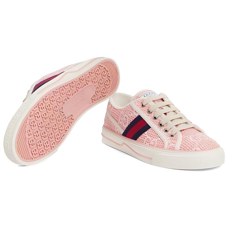 Кеды Gucci Tennis 1977 (розовые) — фото 5