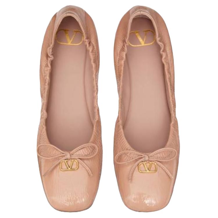 Женские туфли Valentino VLogo Signature (розовые) — фото 4