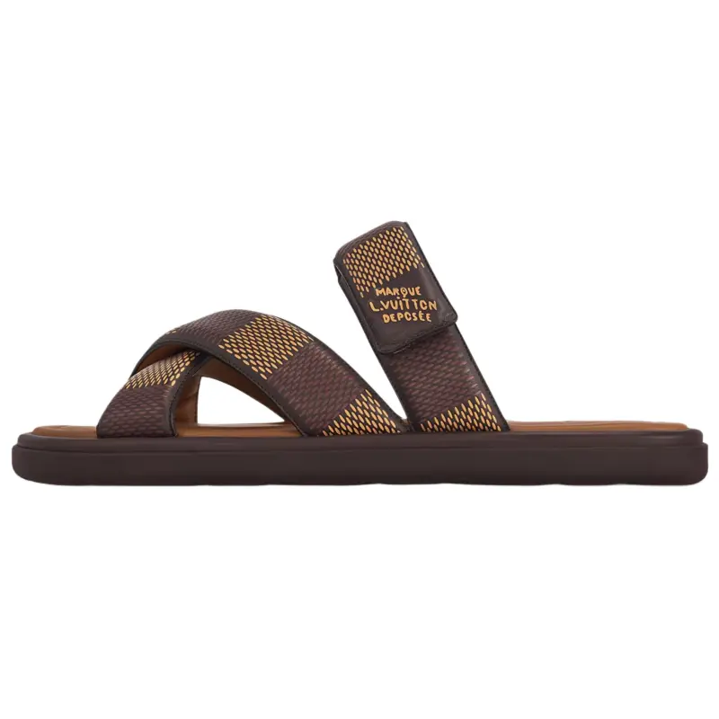 LOUIS VUITTON Slide Slippers Men's Brown
