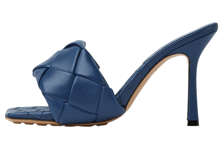 Женские босоножки Bottega Veneta (синие)