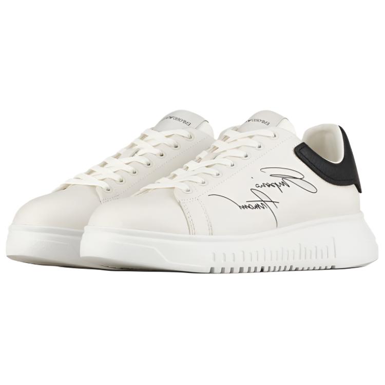 EMPORIO ARMANI Signature Logo Printed Low-Top Sneakers