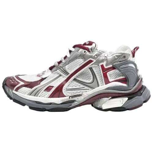 Balenciaga Runner Casual Shoes Men's White Gray Red
