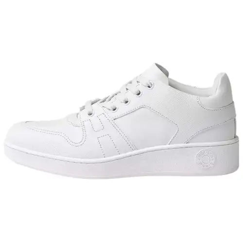 HERMES Cow Leather Low top Stylish Skateboarding Shoes Women's White