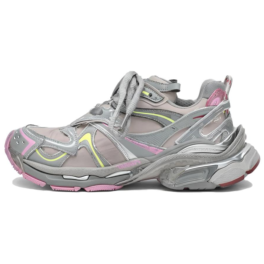 Balenciaga Runner2.0 Canvas Low top Chunky Sneakers Women's Gray