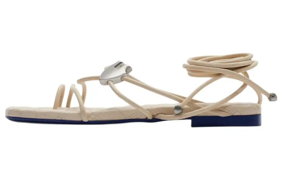Burberry Ivy Shield Leather Sandals