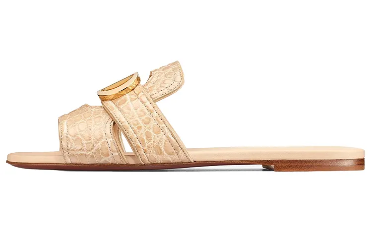 DIOR 30 Montaigne Slide Slippers Women's Cream