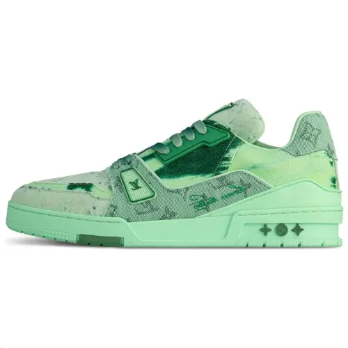 LOUIS VUITTON Trainer Low top Skateboard Shoes Unisex Green