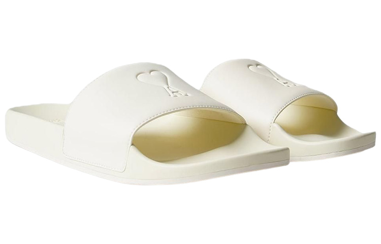 AMIPARIS Flat Slide Slippers Men's White
