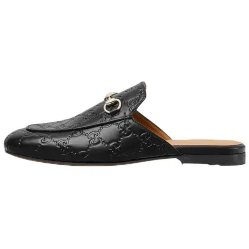 GUCCI Princetown Closed Toe Slippers Women's Black