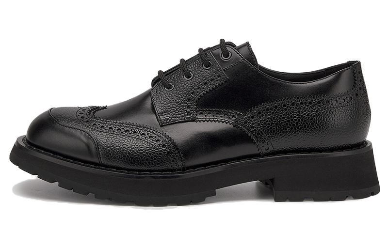 Alexander McQueen Alexander McQueen Leather Lace Up Derby Shoes Men's Black