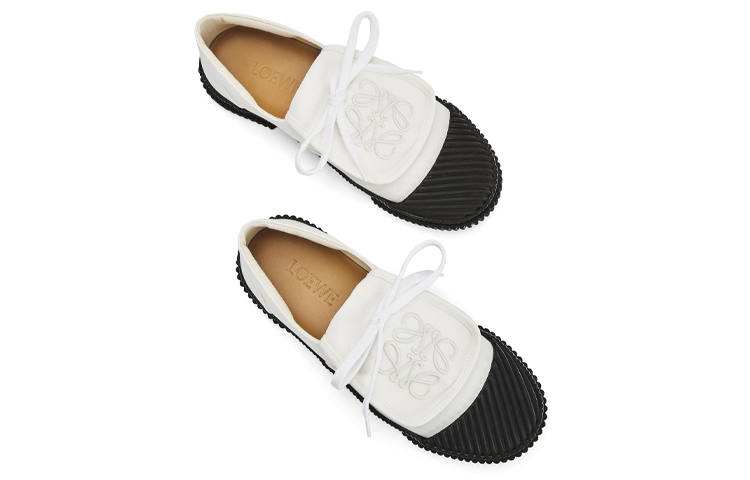 LOEWE Anagram Flap Low top Canvas Shoes Women's White