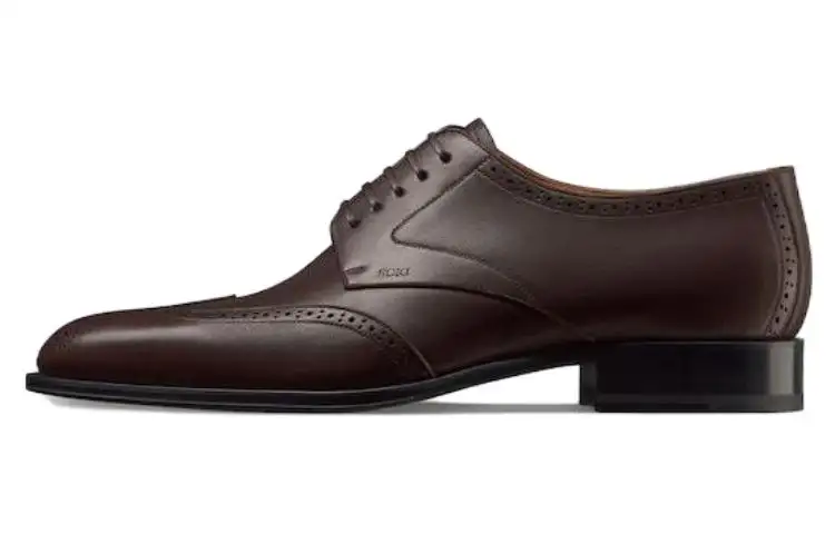DIOR Timeless Leather Comfortable And Trendy Dress Shoes Men's Brown