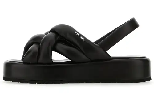 PRADA One Strap Sandals Women's Black
