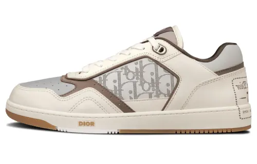 DIOR B27 Low By Birkenstock Cream Greige Greige DIOR Oblique