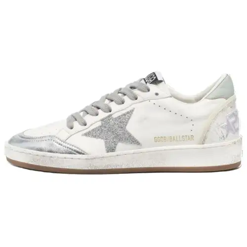 Golden Goose Ballstar Glittered Leather Sneakers