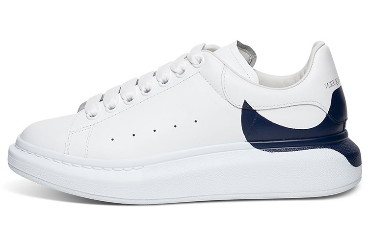 Мужские кеды Alexander McQueen Oversized Sneaker (бело-синие)