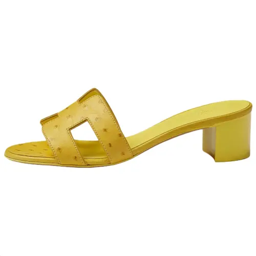 HERMES Oasis Slide Slippers 5cm Women's Yellow