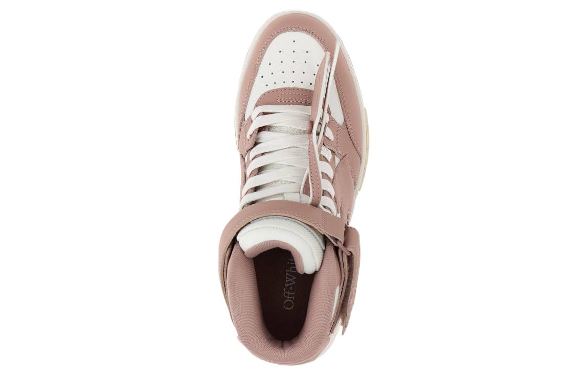 Женские высокие кеды OFF-WHITE Out Of Office (розовые) — фото 5
