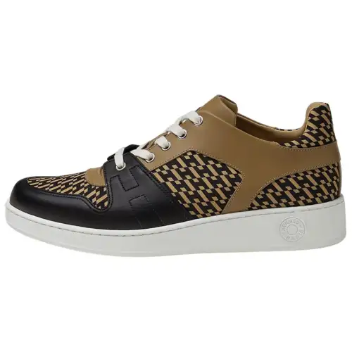 HERMES Free Leather Stylish Skateboarding Shoes Men's Brown