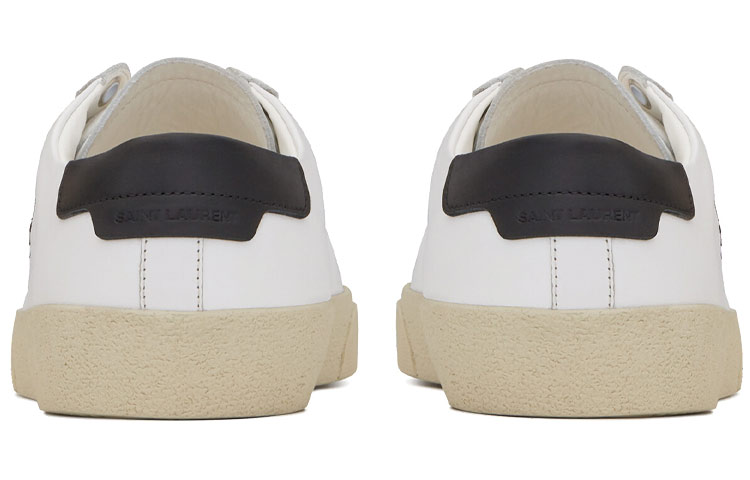 SAINT LAURENT SL/06 Court Classic Low top Stylish Skateboarding Shoes Women's White Black