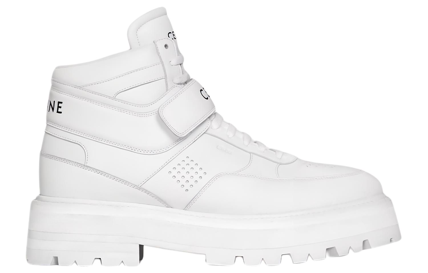 CELINE High top Stylish Skateboarding Shoes Men's White