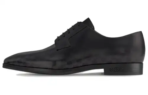 LOUIS VUITTON Minister Cow Leather Dress Shoes Men's Black