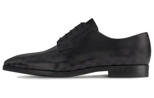 LOUIS VUITTON Minister Cow Leather Dress Shoes Men's Black