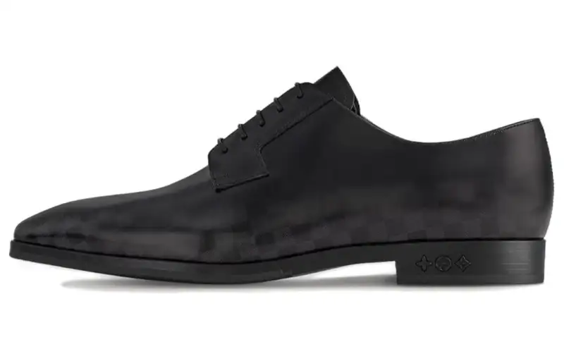 LOUIS VUITTON Minister Cow Leather Dress Shoes Men's Black