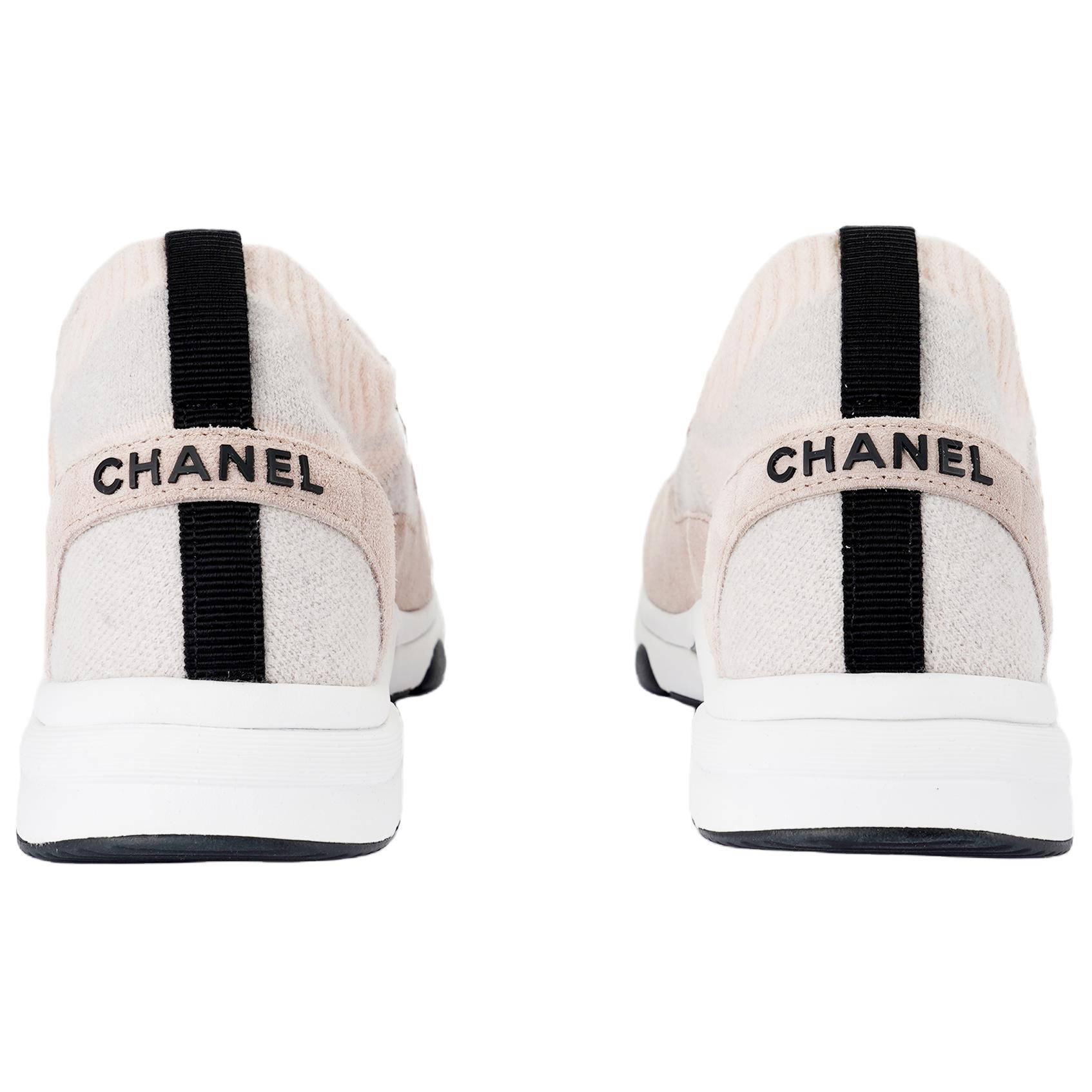 Женские кеды Chanel (розовые) — фото 4