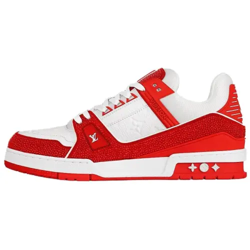 LOUIS VUITTON Trainer Low top Skateboard Shoes Men's Red