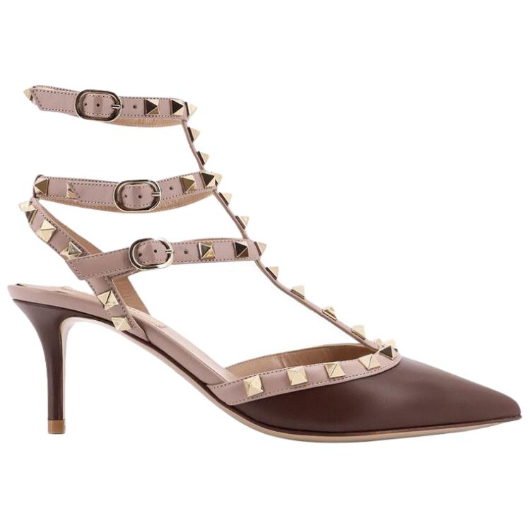 Женские туфли Valentino GARAVANI Rockstud (коричневый) — фото 2