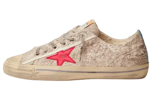 Golden Goose V Star Stylish Skateboarding Shoes Men's Ecru