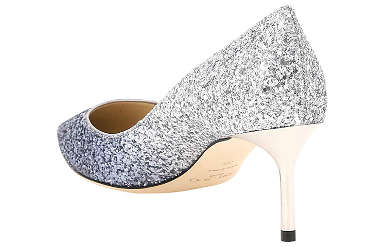 Jimmy Choo Romy Slim Heel High Heels Women's Silver Blue