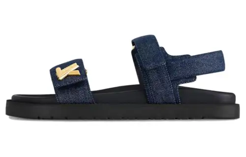 LOUIS VUITTON Sunset Denim Beach Sandals Women's Blue