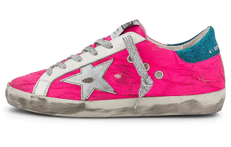 Golden Goose Super Star Low top Stylish Skateboarding Shoes Women's Purple Pink
