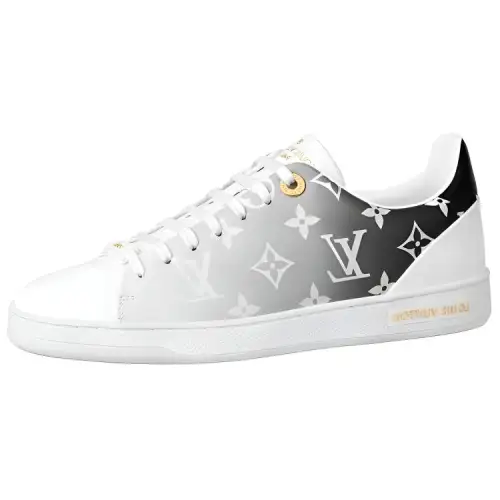 LOUIS VUITTON Frontrow Calfskin Sneakers Black Women's