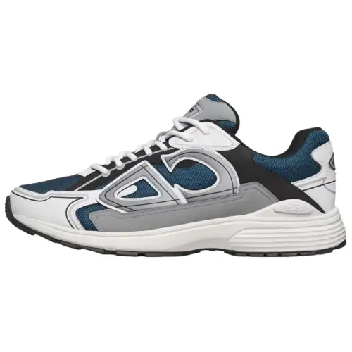 DIOR B30 Cow Leather Low top Casual Shoes Men's Blue Gray
