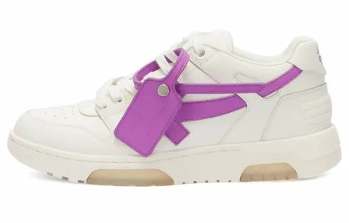 OFF-WHITE Out Of Office OOO Low Tops White Purple Women's
