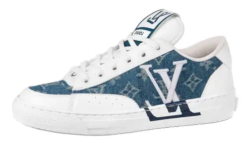 LOUIS VUITTON Charlie Sneakers 'White Denim Monogram' Women's