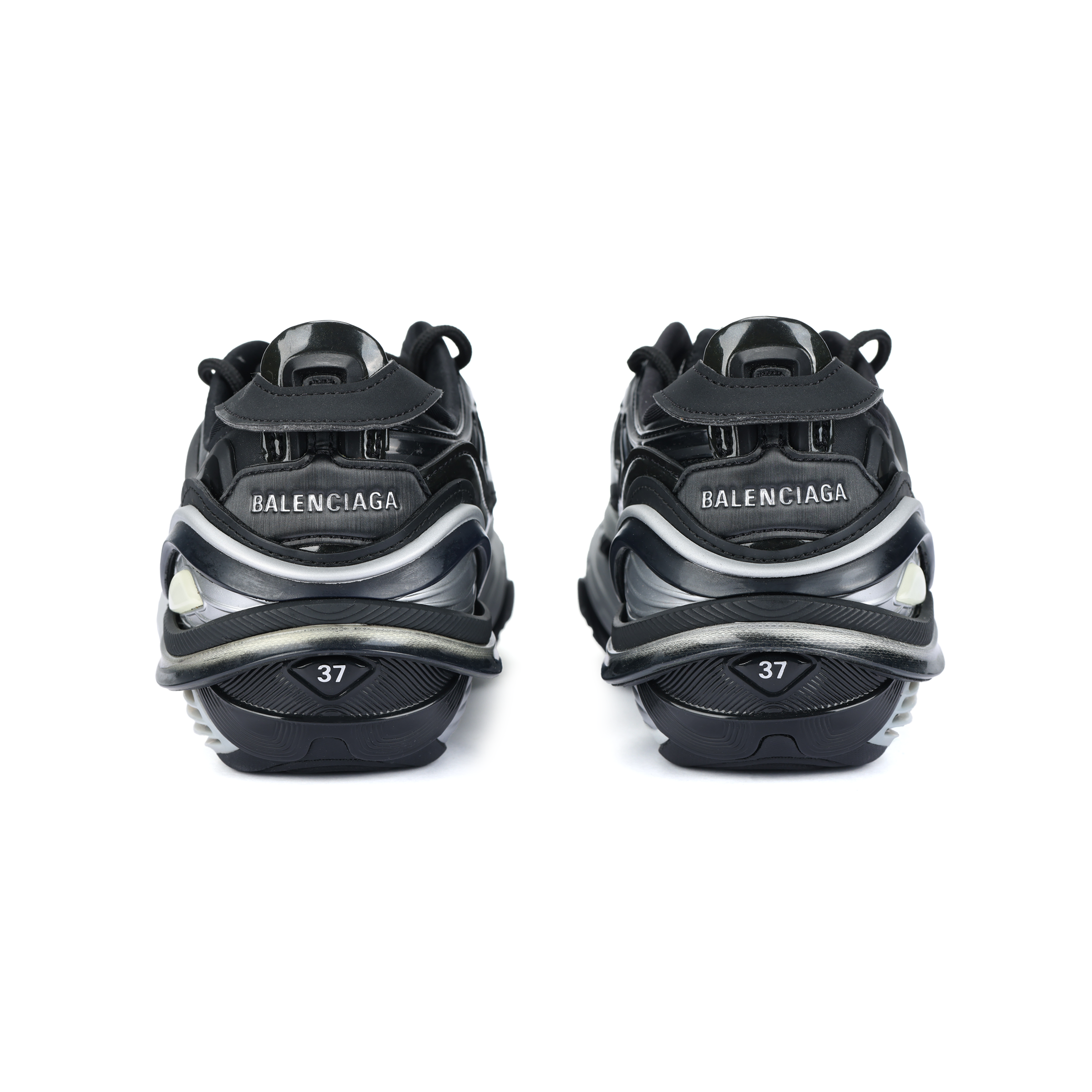 Женские кроссовки Balenciaga Tyrex (черно-серые) — фото 4