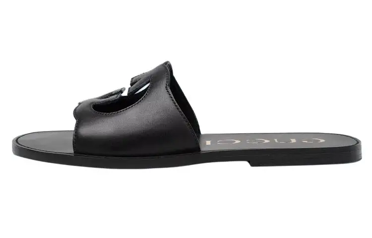 GUCCI Interlocking Slide Slippers Men's Black