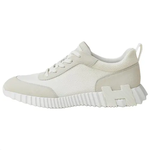 HERMES Bouncing Low top Casual Shoes Men's White
