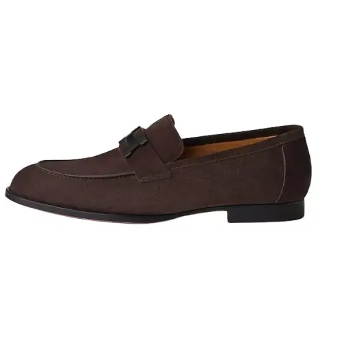 HERMES Honore Loafers Men's Brown