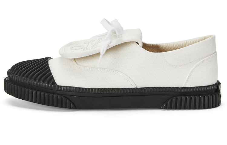 LOEWE Anagram Flap Low top Canvas Shoes Women's White